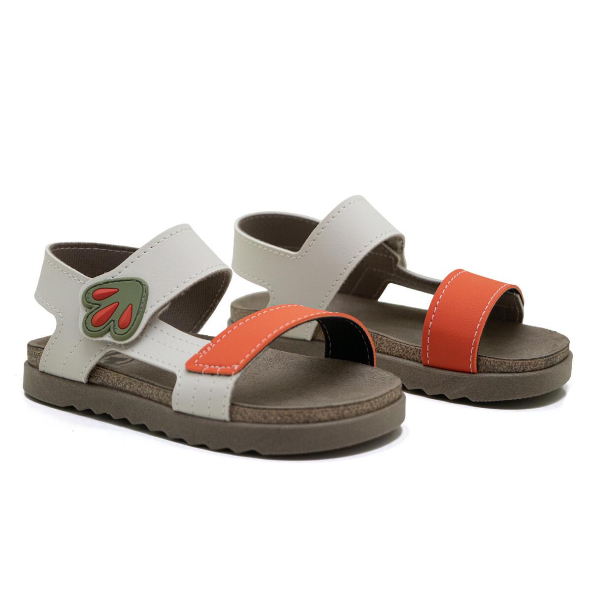 Sandalias Molekinho Infantil de Niños - 2636.106-13958 - Blanco-naranja 