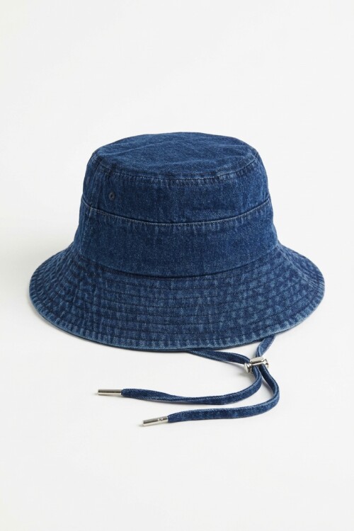 Gorro bucket denim ajustable azul