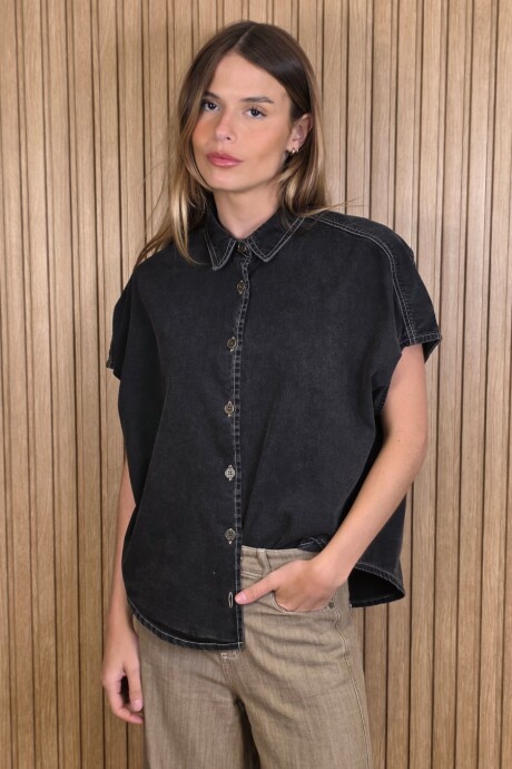 Camisa Rock Denim Negro