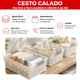 Set x2 Cesto calado M 30 x21,5 x8 cm BLANCO