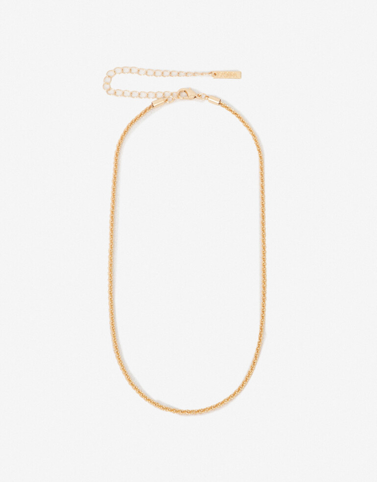 Collares Cortos Metal Collar Corto Metal Delicado - Dorado