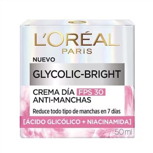 Crema de Día Anti-Manchas Glycolic Bright FPS 30 50 mL - L'Oréal Crema de Día Anti-Manchas Glycolic Bright FPS 30 50 mL - L'Oréal