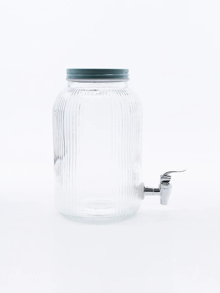 DISPENSADOR BEBIDA CON CANILLA OSLO TRANSPARENTE