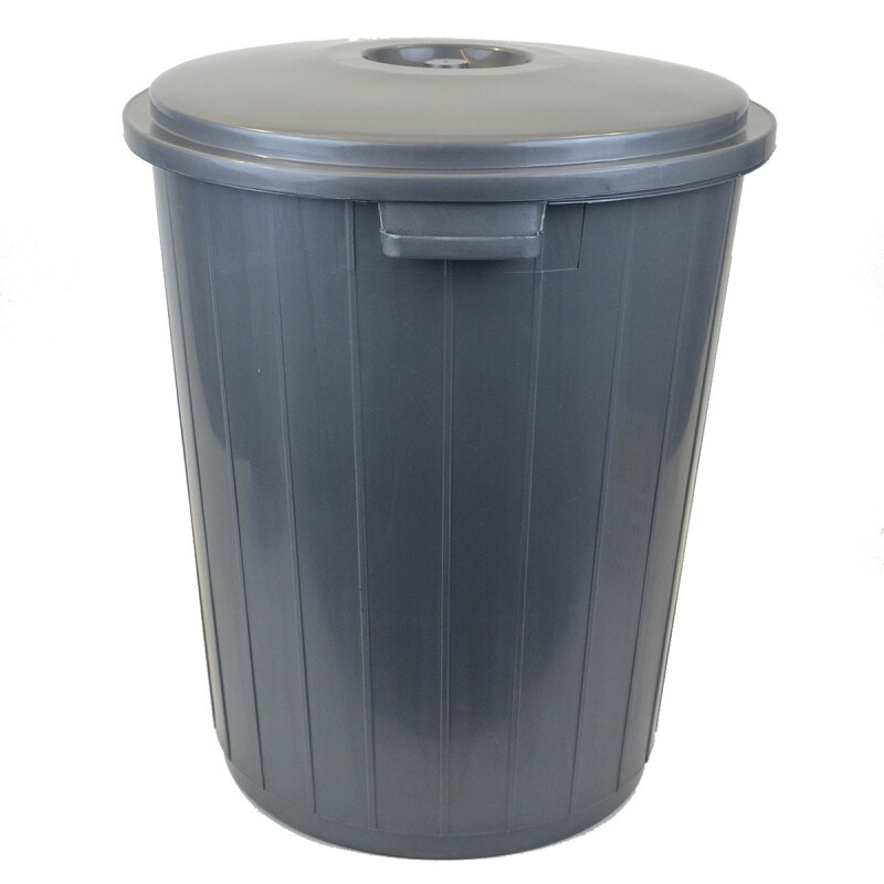 Tarro de residuos 50 lts con tapa GRIS OSCURO