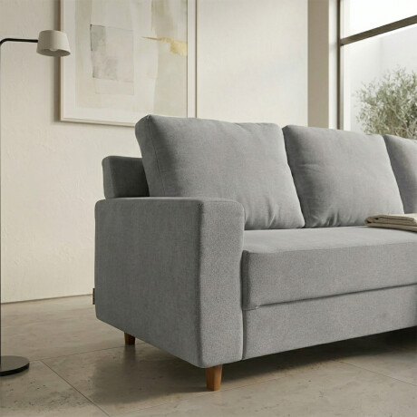 Rinconera Lucci - Tela Microfibra - Chaise derecho Berlin 05 (Ceniza)