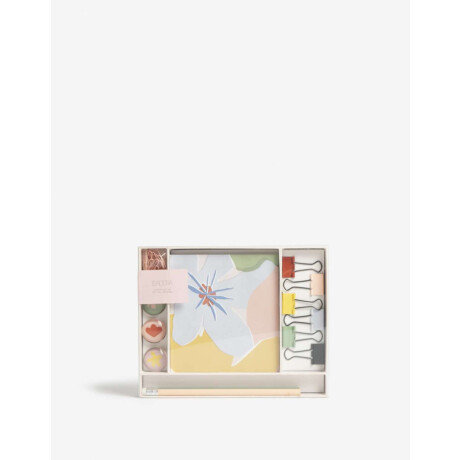 Set De Libreria Floral Combinacion Multicolor