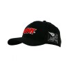 Gorro con Visera Pony con Liso con Logo Black/Red