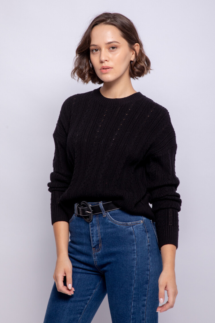 SWEATER TIBET Negro