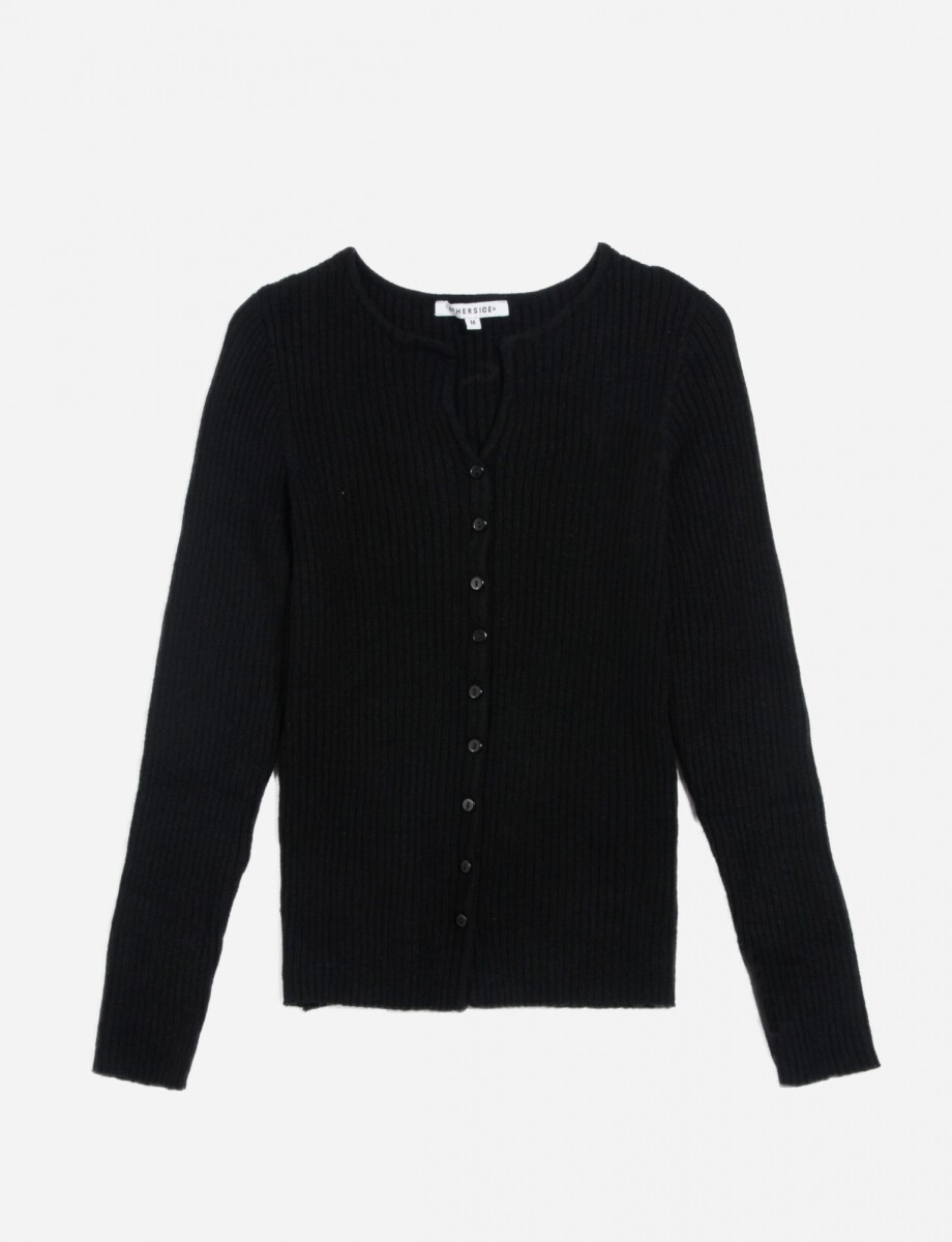 Cardigan clásico - Negro 