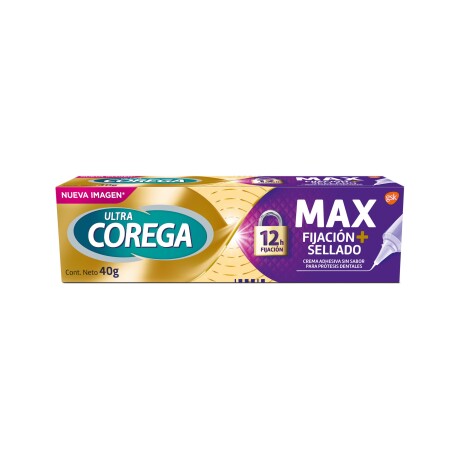 Corega Ultra Max fijación Sin Sabor 40g Corega Ultra Max fijación Sin Sabor 40g