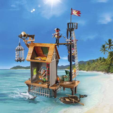 Puerto Pirata con Tiburón Martillo Playmobil 165 Piezas U