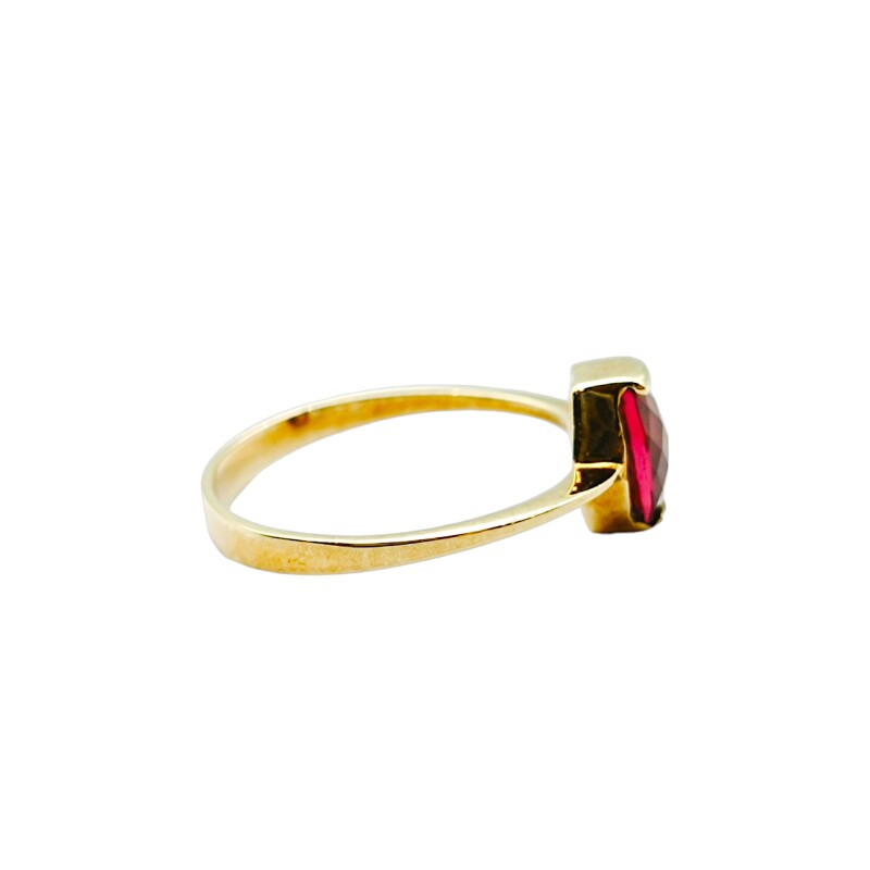 Anillo Solitario-Oro Bajo-Piedra Rubi-AN8136 conpiedra