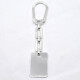 Llavero En Plata Con Medalla Rectangular Llavero En Plata Con Medalla Rectangular