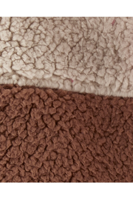 Set tres piezas campera de sherpa con capucha, calza y body manga corta de algodón Sin color