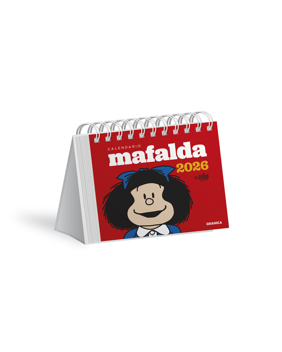 CALENDARIO MAFALDA ESCRITORIO ROJO 2026 