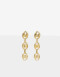 Aros Colgantes Largos Metal Aros Colgantes De Acero - Dorado