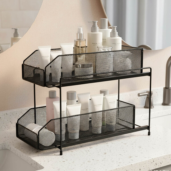 Estante Organizador Mesada Alacena Cocina 2 Cajones Multiuso Imback Color Negro Estante Organizador Mesada Alacena Cocina 2 Cajones Multiuso Imback Color Negro