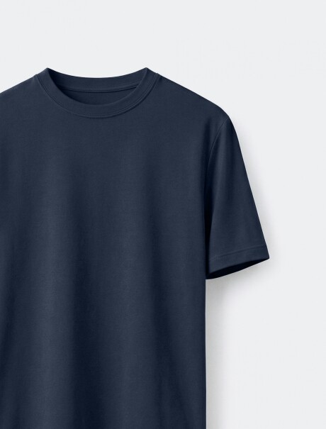 CAMISETA BÁSICA MANGA CORTA AZUL OSCURO