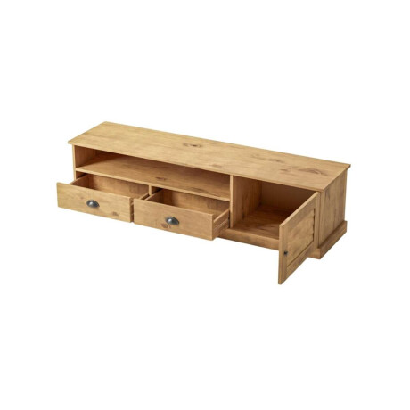 Rack de TV 1 Puerta 2 Cajones Li­nea Valenciana Natural