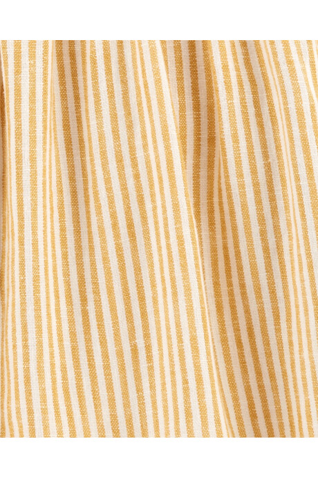 Musculosa de lino sin mangas con botones y bolsillos diseño a rayas Sin color