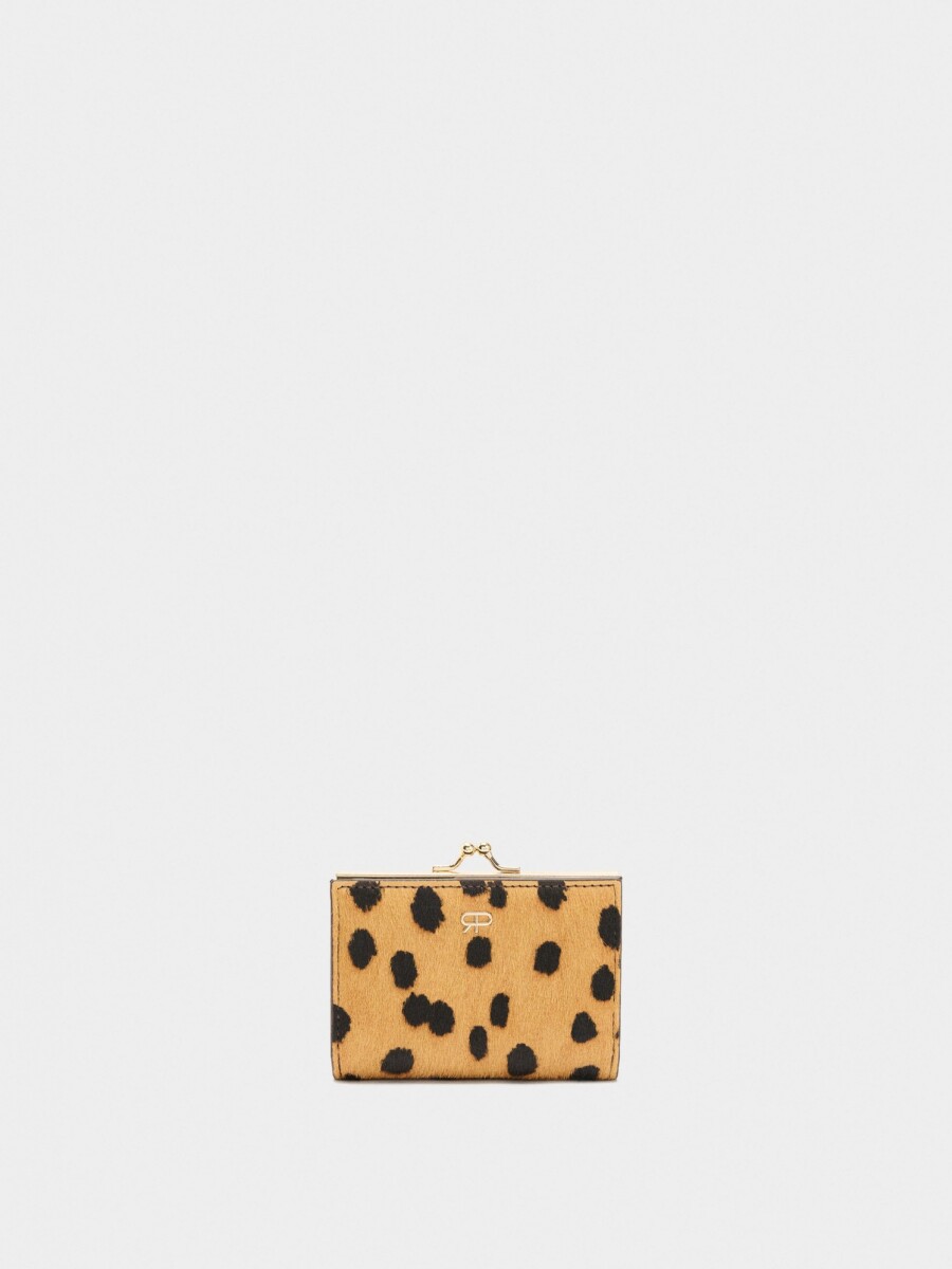 Cartera De Piel Estampado Animal camel