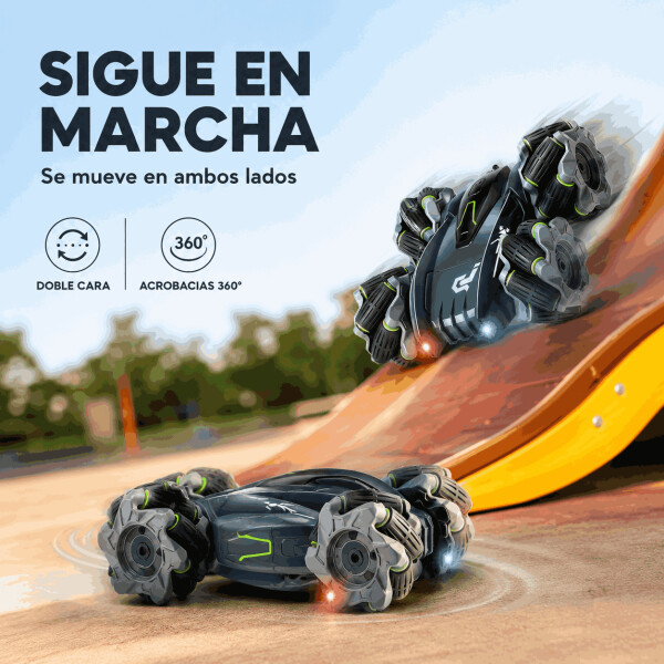 Auto a Control Remoto Doble Cara 360° Todo Terreno GRIS