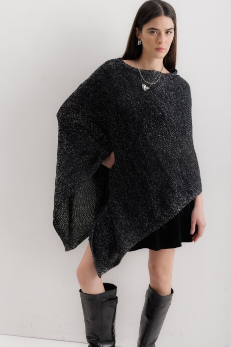 Poncho Osiris Negro Lurex