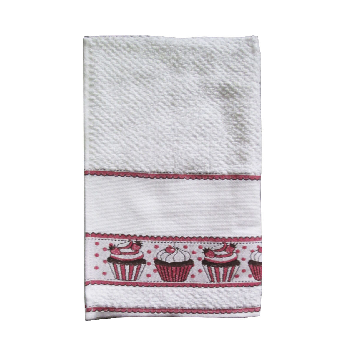 Repasador Jacquard para Bordar Dohler 45 cm x 70 cm - 4140 CUPCAKE BCO 