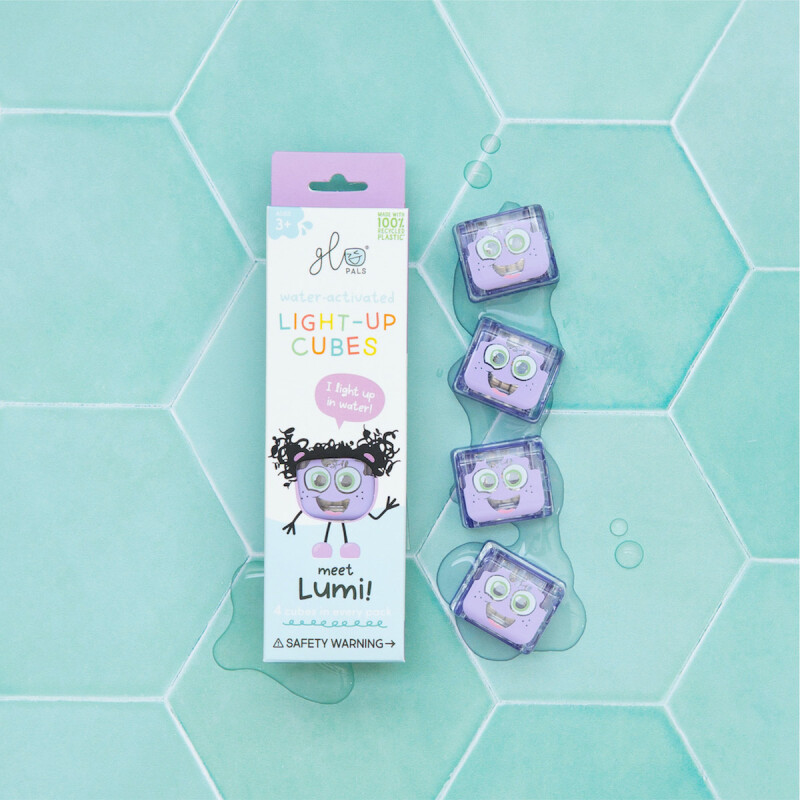 Set 4 cubos Glo Pals iluminados activados por agua LUMI