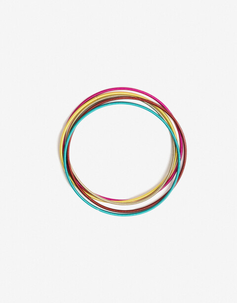 Pulseras Elásticas Sets Color Set De Pulseras Elásticas Metal - Combinacion Multicolor