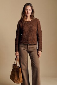 Sweater Textura Chocolate