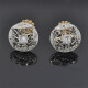 Caravanas Antiguas En Oro 18K, Platino, Brillantes Y Diamantes Caravanas Antiguas En Oro 18K, Platino, Brillantes Y Diamantes