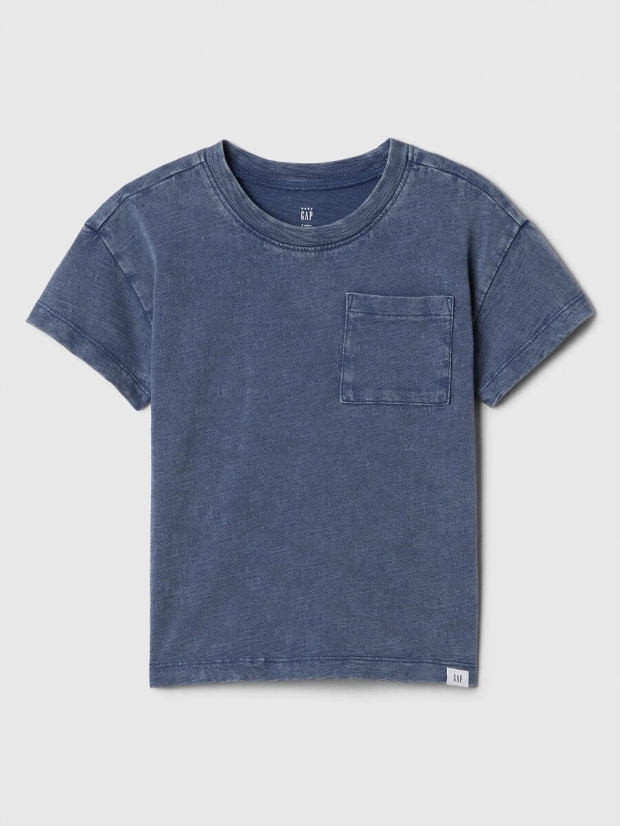 Remera Con Bolsillo Toddler Niño - Pangea Blue 