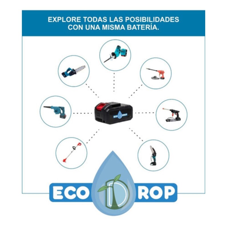 Hidrolavadora Inalámbrica Ecodrop MAX con 2 Baterías Hidrolavadora Inalámbrica Ecodrop MAX con 2 Baterías