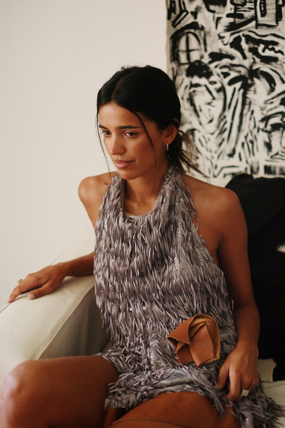 Mini Fringes Dress Lila