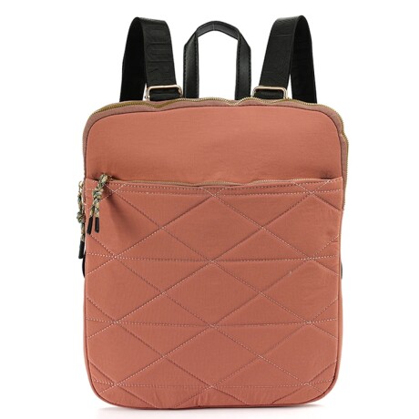 Mochila Canva Pepper Slim capitoneada porta Notebook Rosada