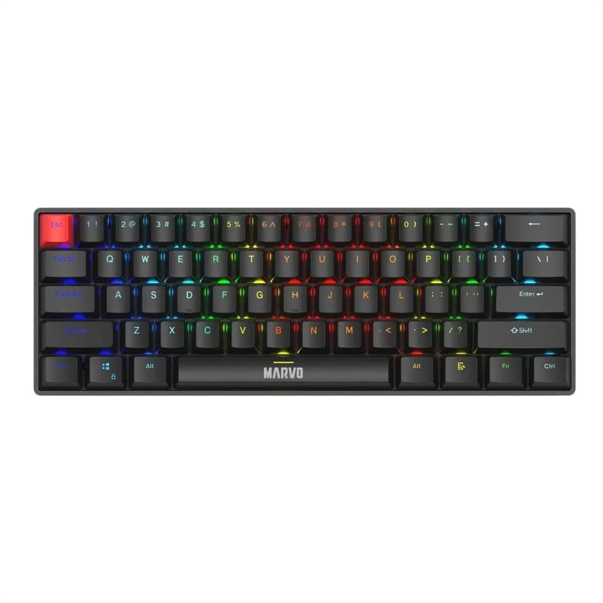 Teclado Gamer Marvo Mecánico Kg933g 60% Switch - TECLADO MARVO MECANICO KG933G 60% SW RED 