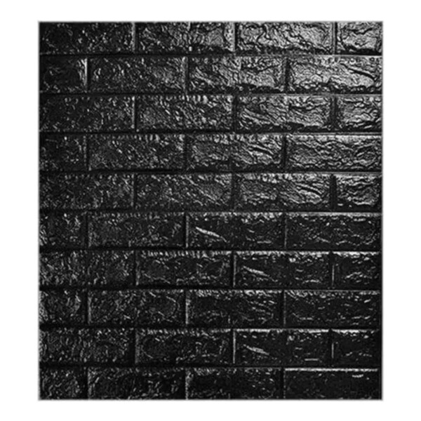 Placas adhesivas 3D con diferentes texturas y colores. Precio x 10 unidades Ladrillo negro