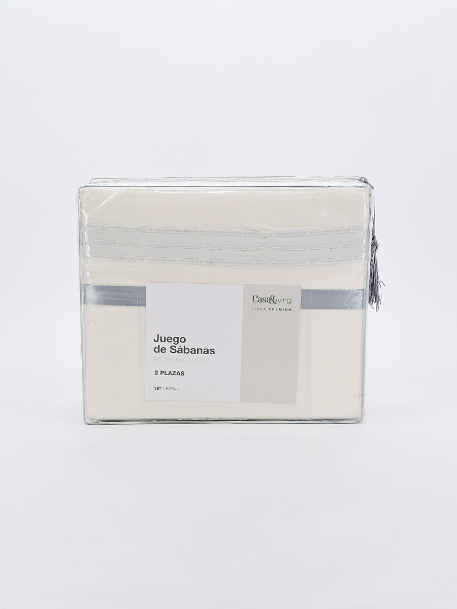 JUEGO DE SABANAS EGIPCIAN - BEIGE 