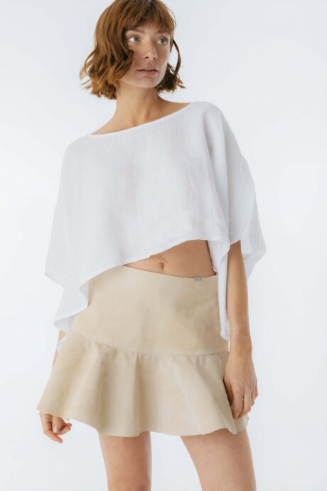 Falda Flown Leather Crudo