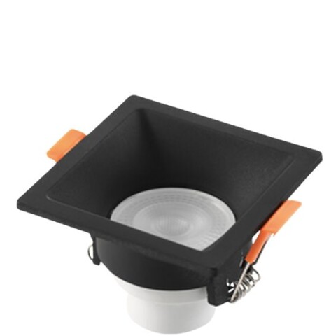 SPOT LED EMB. RECUADRO CUAD. 6W 3000K NEGRO SPOT LED EMB. RECUADRO CUAD. 6W 3000K NEGRO