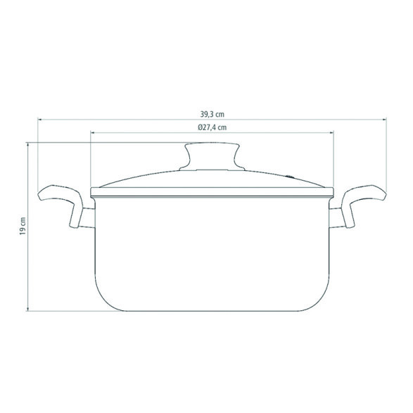 Olla con dos asas modelo "PARIS", Ø26cm -TRAMONTINA TR5991
