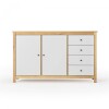 Comoda 2 Puertas 4 Cajones - Mari Blanco