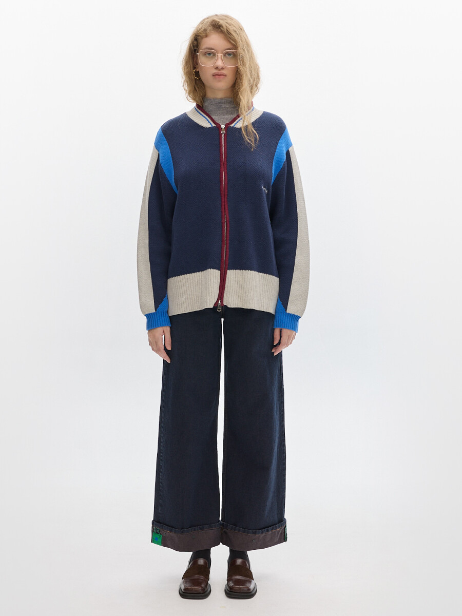 Campera Tejida Alaska - Azul 