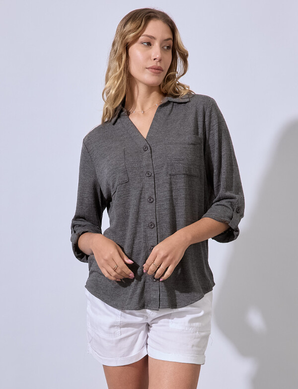 Camisa Tejida GRIS