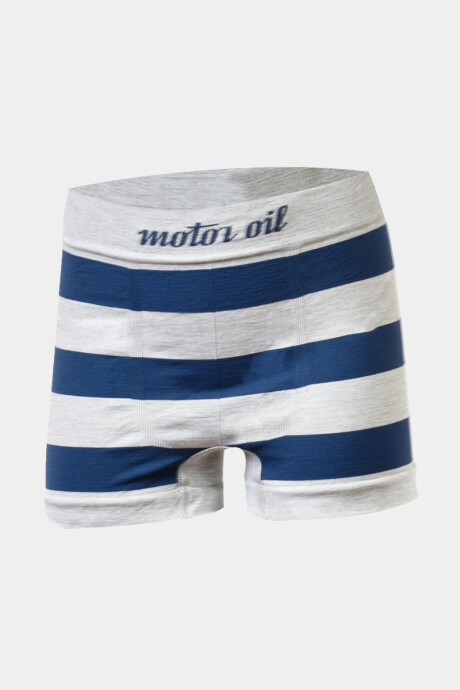 Boxer microfibra para niño color blanco / azul marino