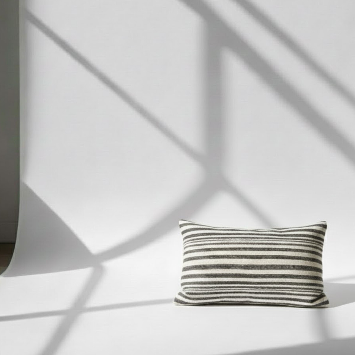 Funda de almohadón algodón 30x50cm - Rayas Taupe 