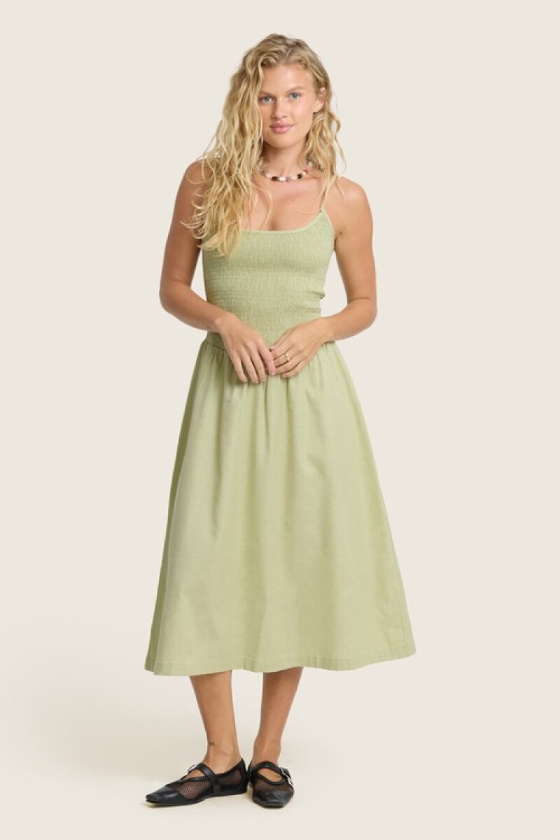 VESTIDO HIDDEN COVE MIDI DRS M-militar