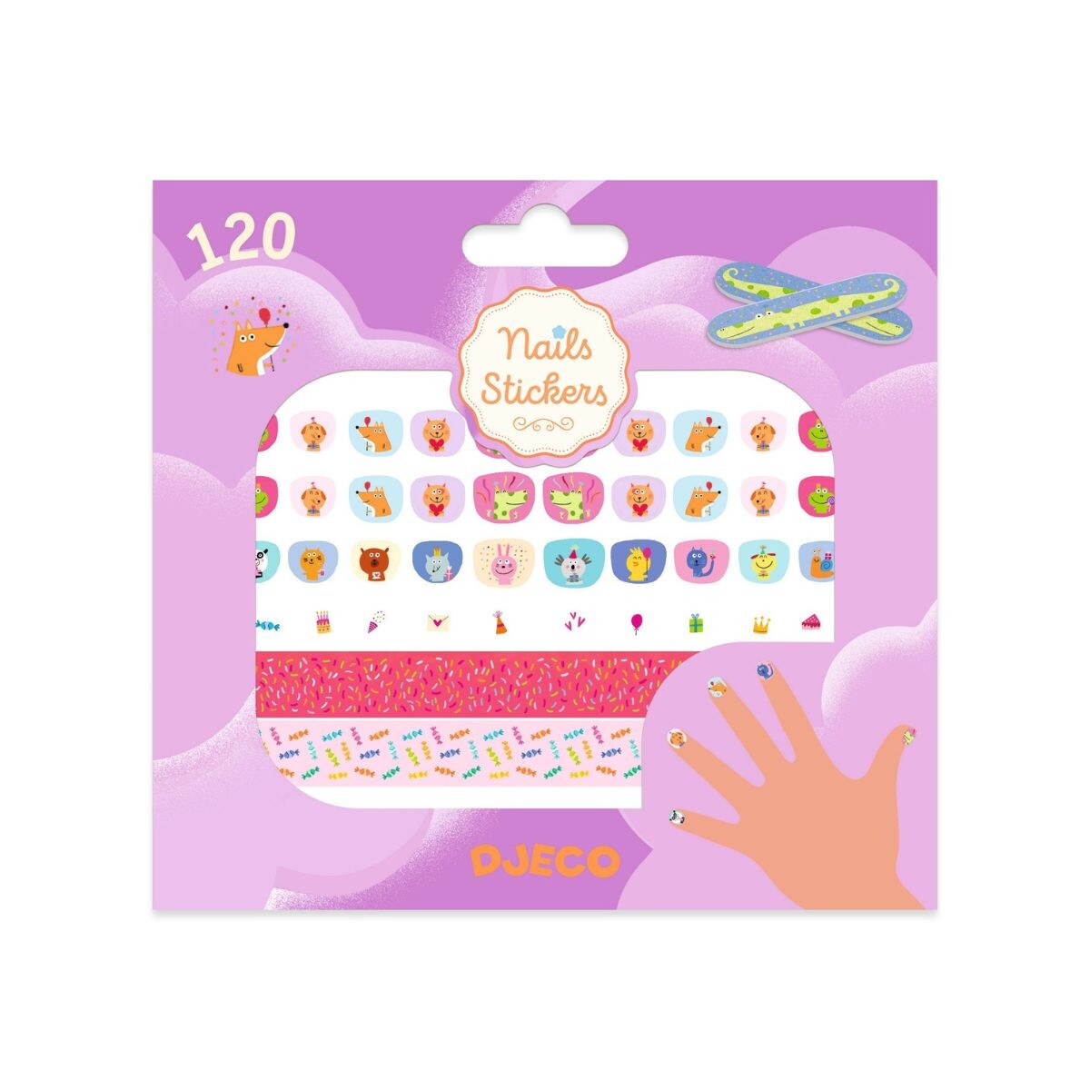 UÑASDJECO - Kit De Stickers Para Uñas Djeco - Happy Birthday 