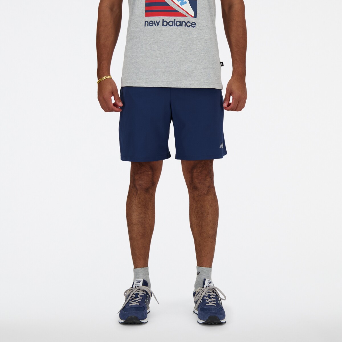 Short New Balance de Hombre -Sport Essentials 7"- MS41232NNY - BLUE 